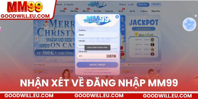 Nhận xét về đăng nhập MM99