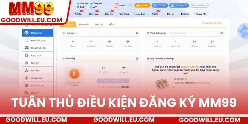 Tuân thủ điều kiện đăng ký MM99